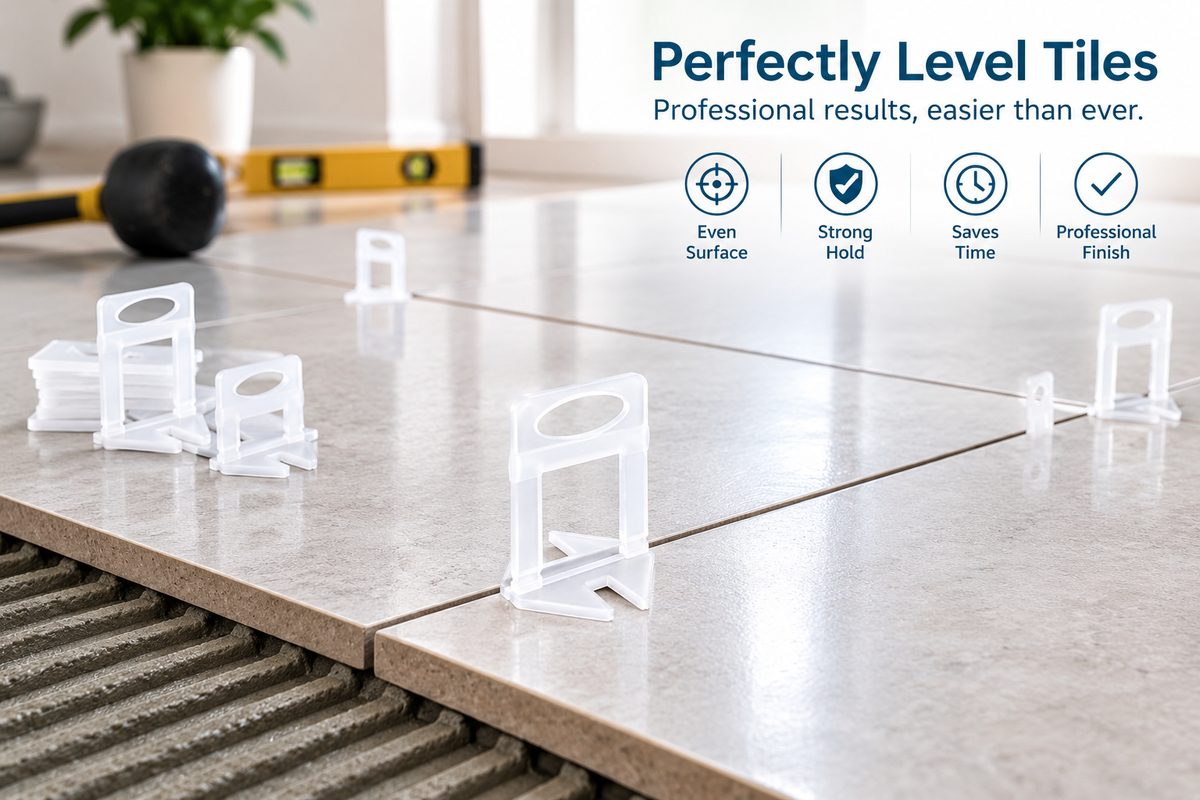 Tiled Up Tile Levelling Clips – 100 Pack, 2mm Spacing